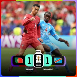 Portugal 1-1 DR Congo: Wissa’s Stoppage-Time Equalizer Stuns Ronaldo’s Side in World Cup Group K Opener